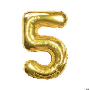 MN32 Number 5 gold ספרה זהב x1