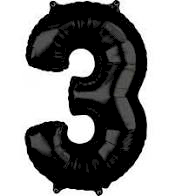 MN34 Number 3 Black ספרה שחור x1