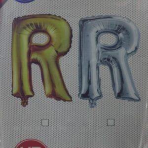 ML40 אות אנגלית R letter silver צבע כסף x1