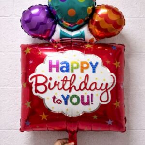 M34 Red Happy birthday to you pillow מרובע אדום