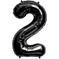MN34 Number 2 Black ספרה שחור x1