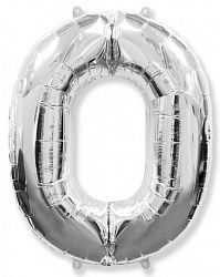 7 inch Number 0 Silver ספרה כסף x2