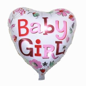 MH18p White heart baby girl מיילר לב