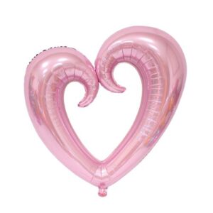 MH34 Big hole pink heart - לב ורוד גדול עם חור חלול