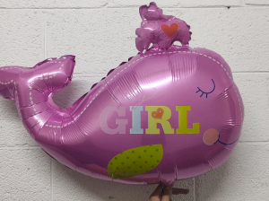 M30 Pink whale baby GIRL לוויתן ורוד בת x1