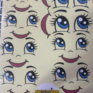 Eyes Stickers blue color מדבקות עיניים צבע כחול  x1