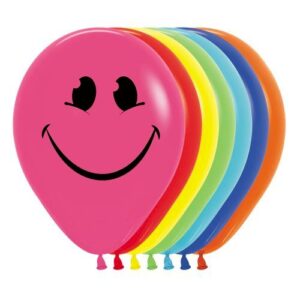 RSp12 Sempertex /000  Fashion Assorted  HAPPY FACE סמייל צבעוני x12