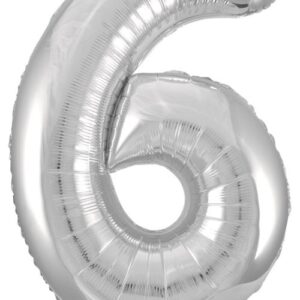 16 inch Number 6 Silver ספרה כסף x1