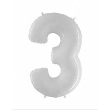 MN34 Number 3 White ספרה לבן x1