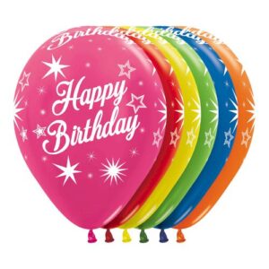 RSp12 Sempertex /500 Metallic Assorted Happy Birthday הפי х12
