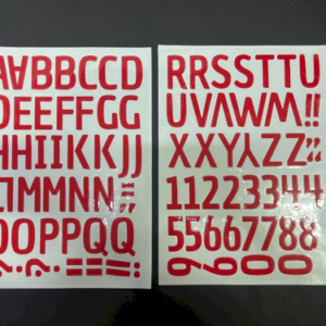 Alphabet Letters stickers english red אדום ABC מדבקות x1 למחוק