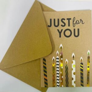 כרטיס ברכה "just for you"
