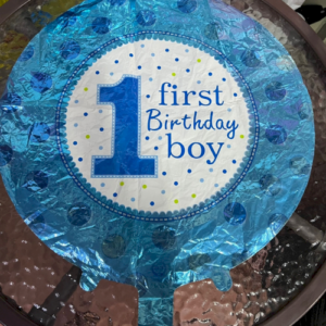 M18 Blue balloon "1 first birthday boy"