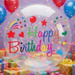 Colerful stiker Happy Birthday  מדבקה צבעונית x1