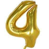MN34 Number 4 Gold ספרה זהב x1