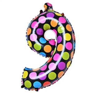 16 inch Number 9 Color ספרה צבעונית x1