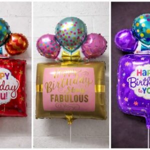 M34 Gold pillow square "Happy Birthday Stay Fabulous" כרית ריבוע מרובעת זהב