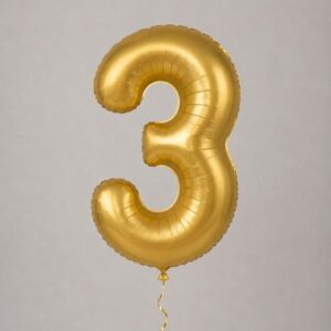 MN34 Number 3 Gold   ספרה זהב כרום bp x1