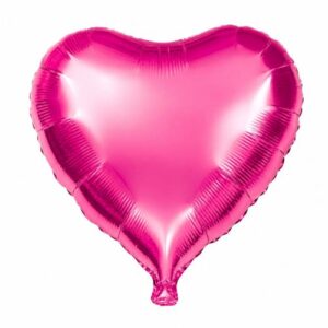 MH18 Fuchsia heart   מיילר לב ורוד כהה x1