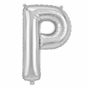 ML40 אות אנגלית P letter silver צבע כסף x1