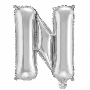 ML40 אות אנגלית N letter silver צבע כסף x1