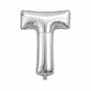 ML16 אות אנגלית T letter silver צבע כסף x1
